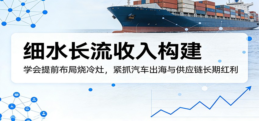 付费文章：细水长流收入构建，学会提前布局烧冷灶，紧抓汽车出海与供应链长期红利-研习库