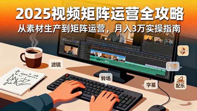 （16333期）2025短视频矩阵运营全攻略：从素材生产到矩阵运营，月入3万实操指南-研习库