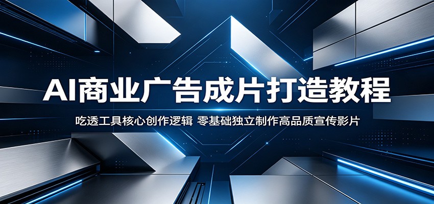 AI商业广告成片打造教程：吃透工具核心创作逻辑，零基础独立制作高品质宣传影片-研习库
