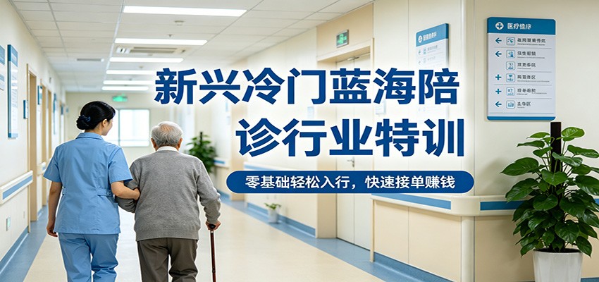 新兴冷门蓝海陪诊行业特训，零基础轻松入行，快速接单赚钱-研习库