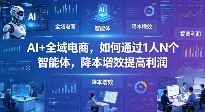 AI+全域电商，如何通过1人N个智能体，降本增效提高利润-研习库