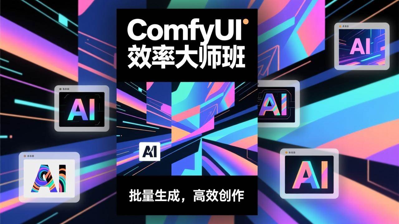 （17107期）ComfyUI效率大师班：工作流搭建，批量生成，将个人AI出图效率提升5-10倍，月接单收入1-3万-研习库