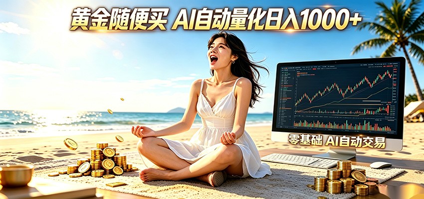 黄金随便买?AI自动外汇量化交易 在家当皇帝 日入1000+-研习库