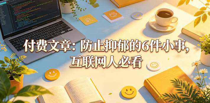 付费文章:防止抑郁的6件小事,互联网人必看!-研习库