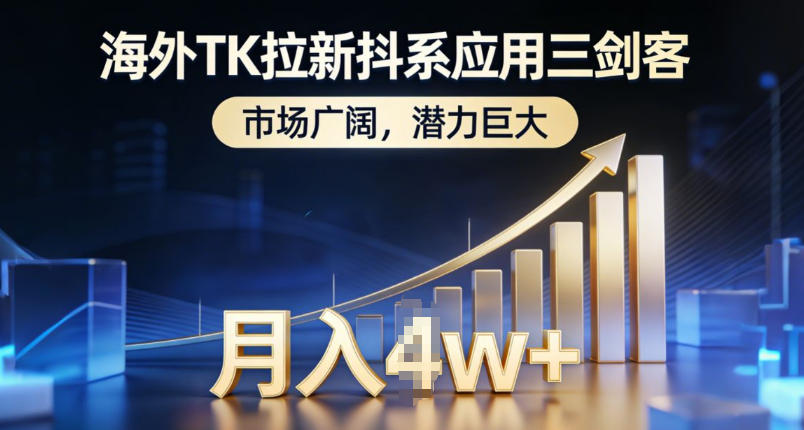 海外TK拉新抖系应用三剑客，市场广阔，潜力巨大，月入1w+-研习库