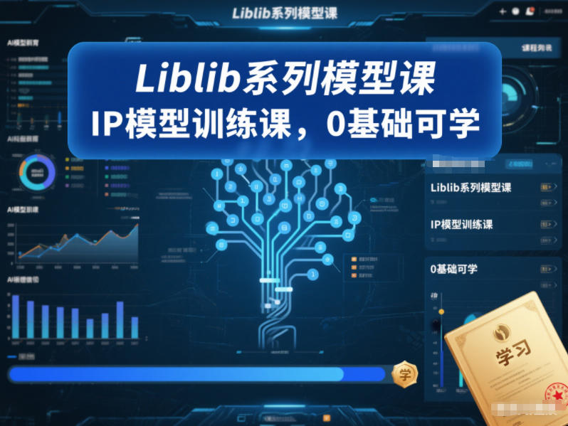 Liblib系列模型课，IP模型训练课，0基础可学-研习库