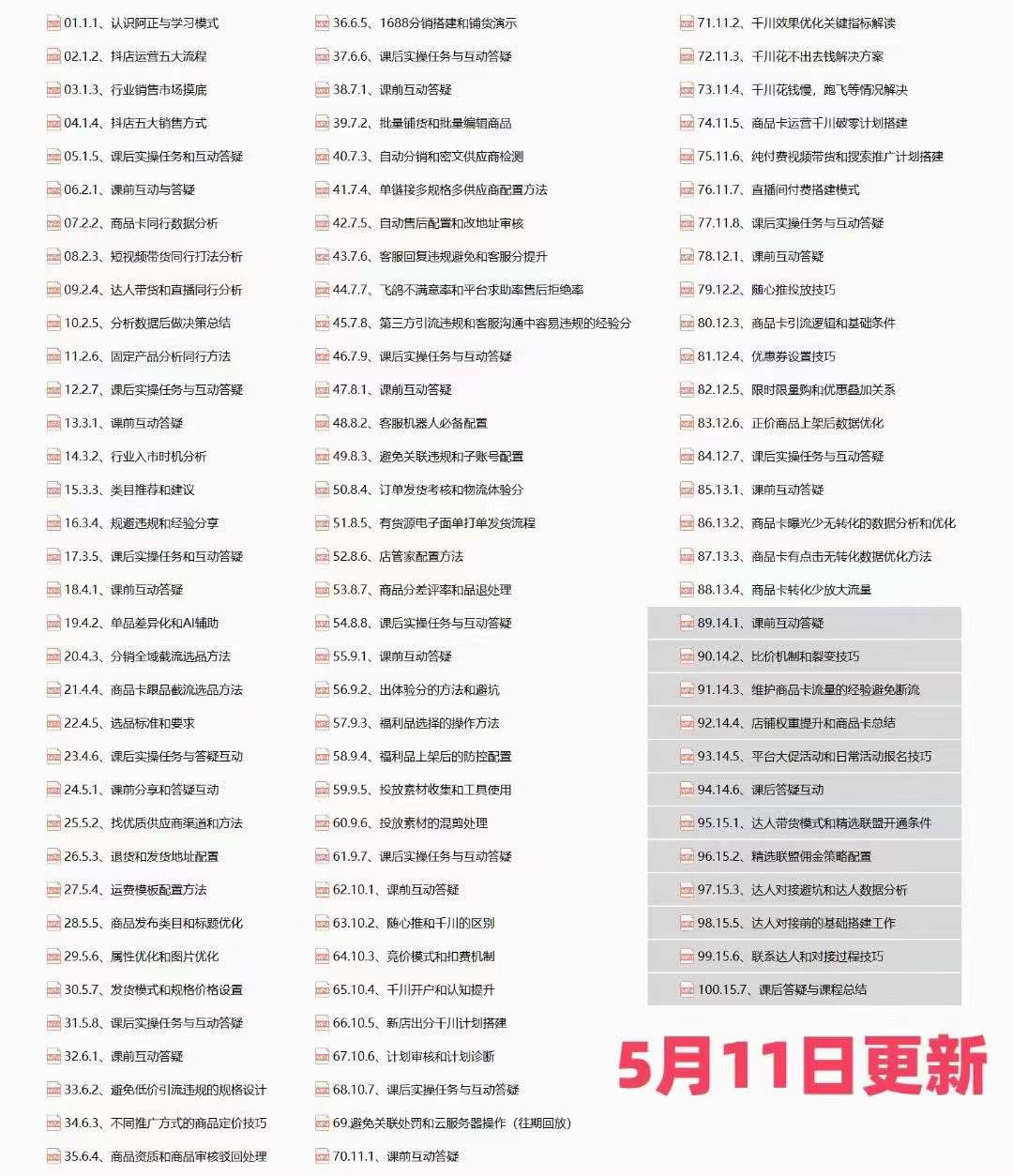 （10625期）抖店·第27期特训营 体验分拉升/商品卡引流/投流效果优化/精选联盟引流/等-研习库