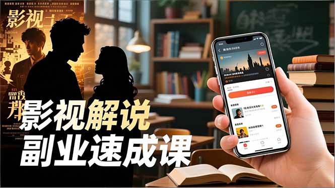 （16740期）Tk影视解说副业速成课，软件安装、全流程实操、爆款预设，新手两周变现-研习库