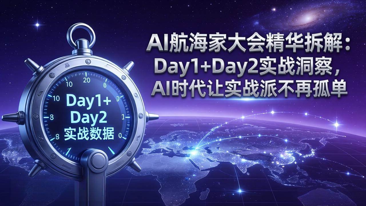 （17867期）AI航海家大会精华拆解：Day1+Day2实战洞察，AI时代让实战派不再孤单-研习库