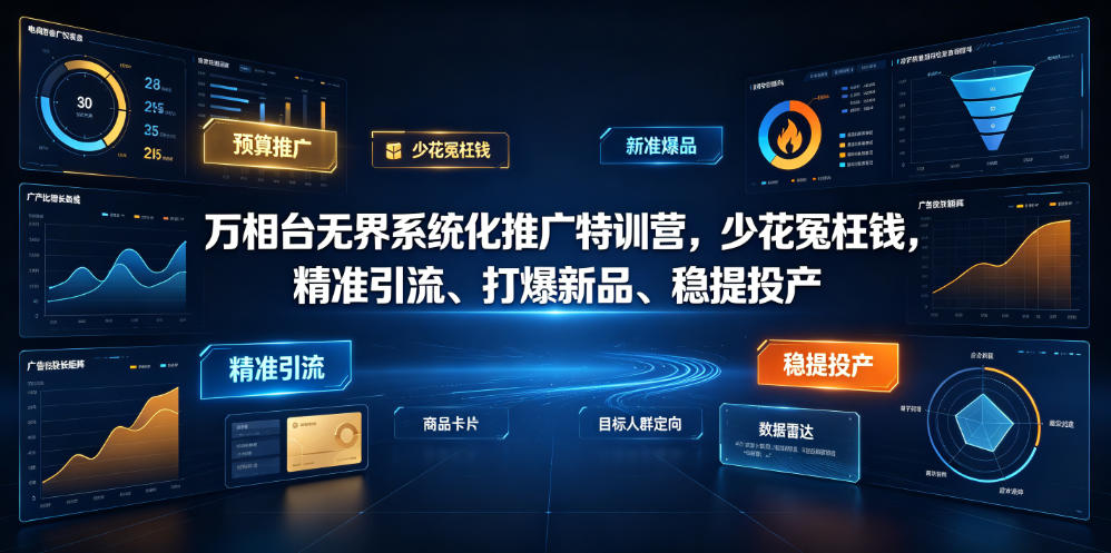 万相台无界系统化推广特训营VI0.0,少花冤枉钱,精准引流、打爆新品、稳提投产(全程录音+字幕)-研习库