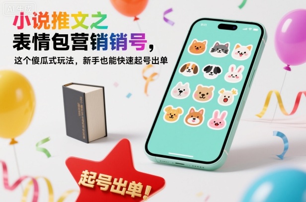 小说推文之表情包营销号，这个傻瓜式玩法，新手也能快速起号出单-研习库