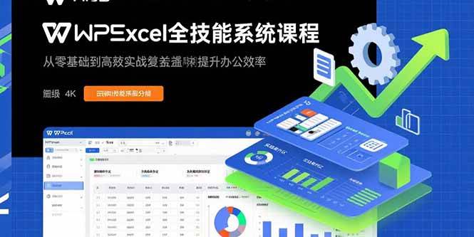 图片[1]-（15873期）WPS Excel全技能系统课程：从零基础到高阶实战全覆盖，全面提升办公效率-研习库