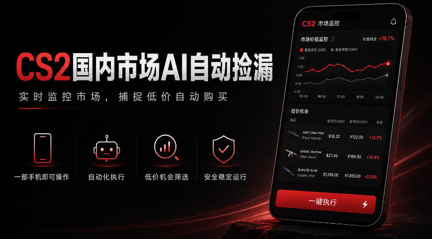 游戏市场AI自动监控,实时检测差价捡漏,简单轻松,日入300+【揭秘】-研习库