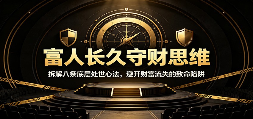 富人长久守财思维：拆解八条底层处世心法，避开财富流失的致命陷阱-研习库