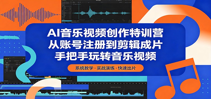 AI音乐视频创作特训营:从账号注册到剪辑成片,手把手玩转音乐视频-研习库