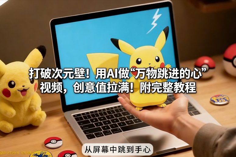 打破次元壁!用AI做【万物跳进手心】视频,创意值拉满!附完整教程-研习库