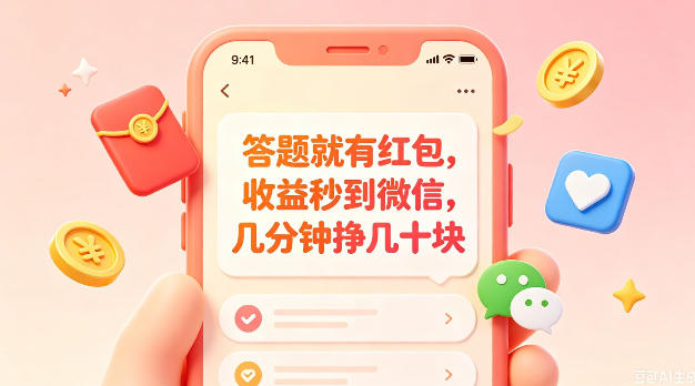 答题就有红包，收益秒到微信，几分钟挣几十块，学生党上班族宝妈都可以玩【揭秘】-研习库