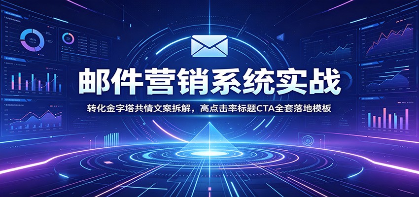 邮件营销系统实战：转化金字塔共情文案拆解，高点击率标题CTA全套落地模板-研习库