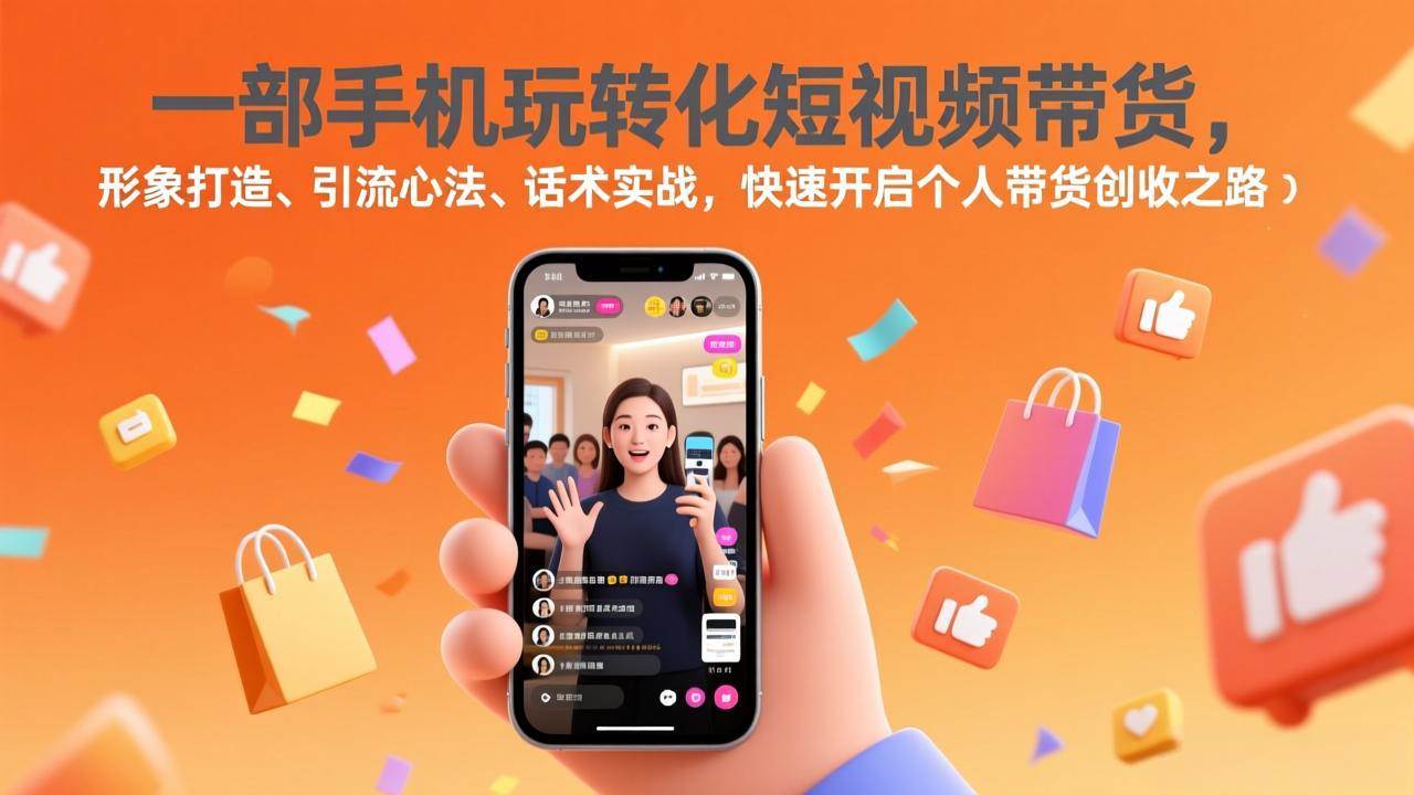 （17356期）一部手机玩转化短视频带货，形象打造、引流心法、话术实战，快速开启个人带货创收之路-研习库