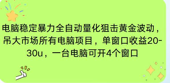 （16737期）电脑EA策略挂机项目单窗口收益20-30u，单电脑可挂5-10个窗口收益稳健4位数-研习库