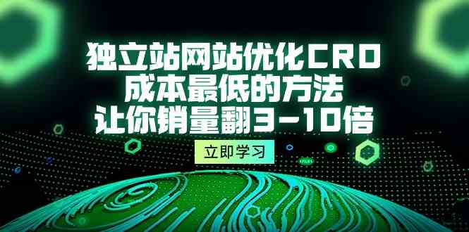 (10173期)独立站网站优化CRO,成本最低的方法,让你销量翻3-10倍(5节课)-研习库