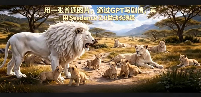 用一张普通图片，通过GPT写剧情，再用Seedance 2.0做动态演绎，居然能生成迪士尼风格搞笑动画-研习库