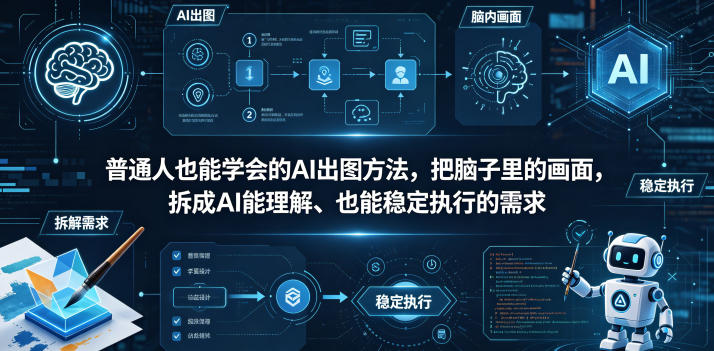 普通⼈也能学会的AI出图⽅法,把脑子里的画面,拆成AI能理解、也能稳定执行的需求【文档】-研习库