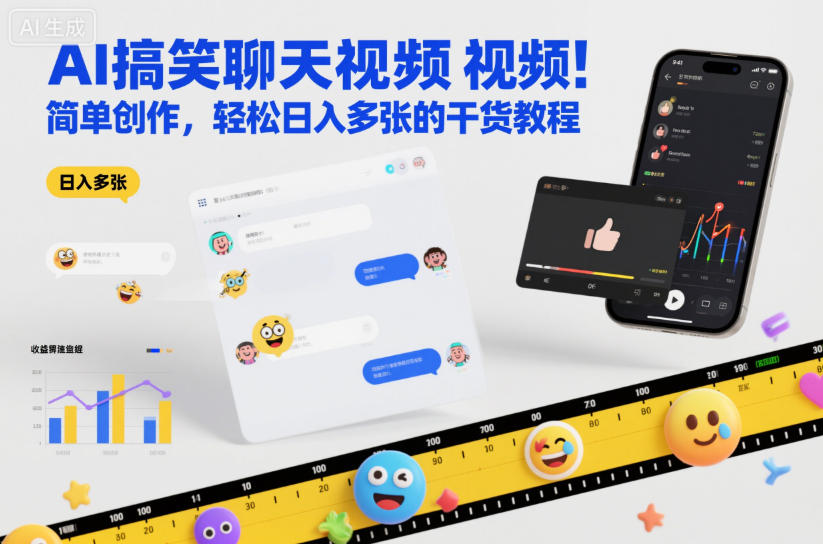 AI搞笑聊天视频，简单创作，轻松日入多张的干货教程-研习库
