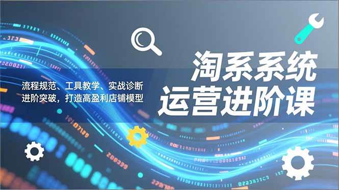 （16927期）淘系系统运营进阶课2.0，流程规范、工具教学、实战诊断，进阶突破，打造高盈利店铺模型-研习库