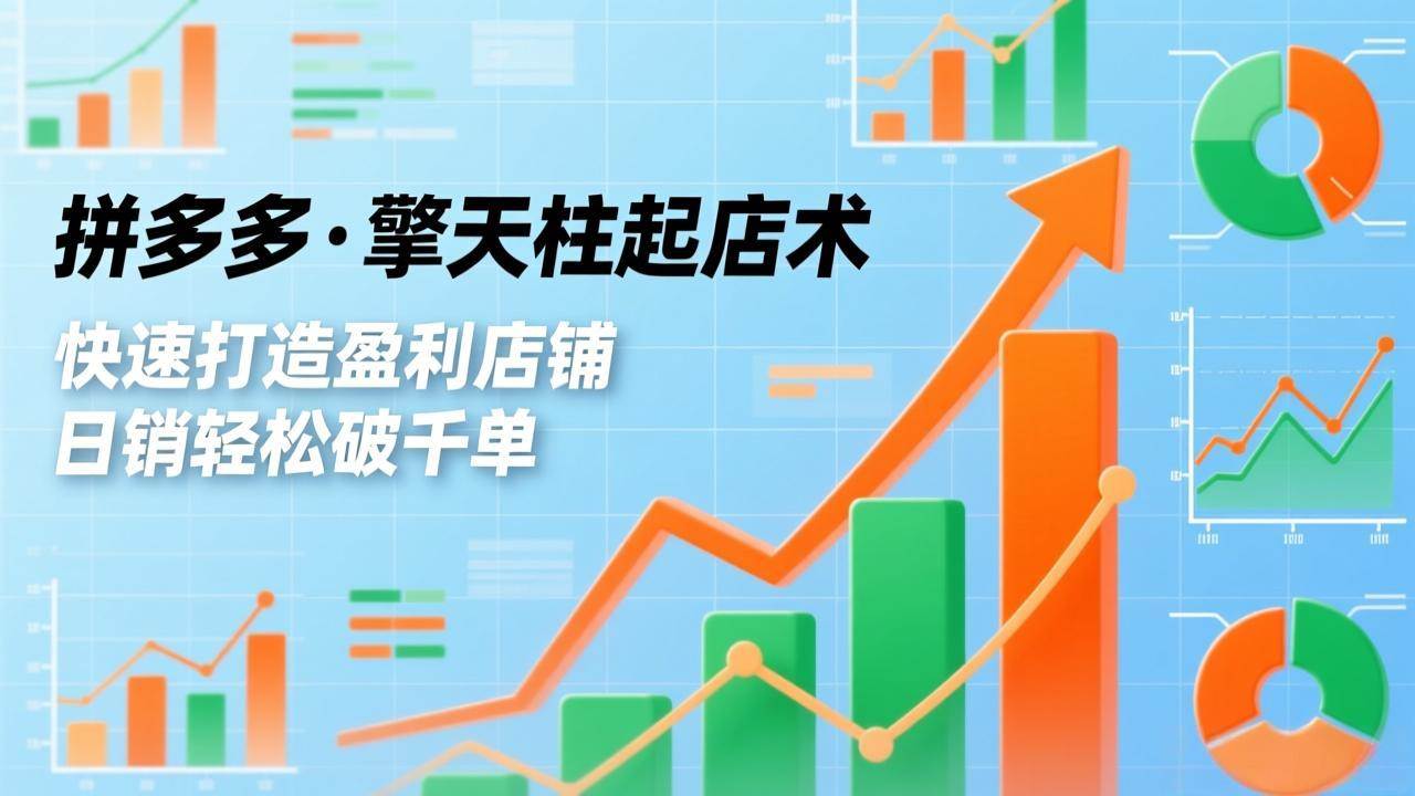 （17149期）拼多多·擎天柱起店术，爆流布局、利润起飞、不断流，快速打造盈利店铺，日销轻松破千单-研习库