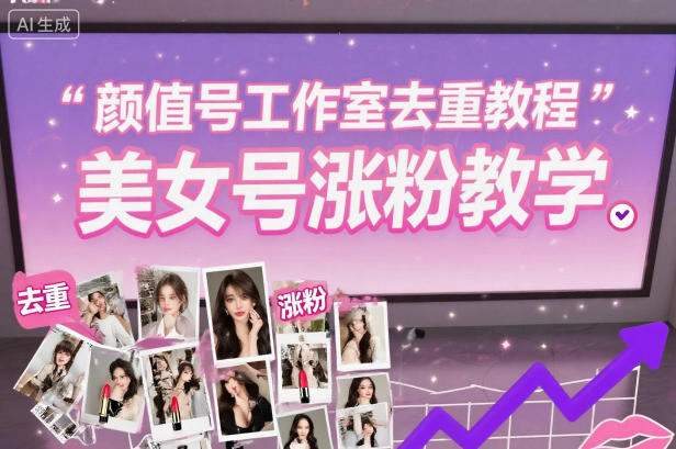 颜值号工作室去重教程，美女号涨粉教学-研习库