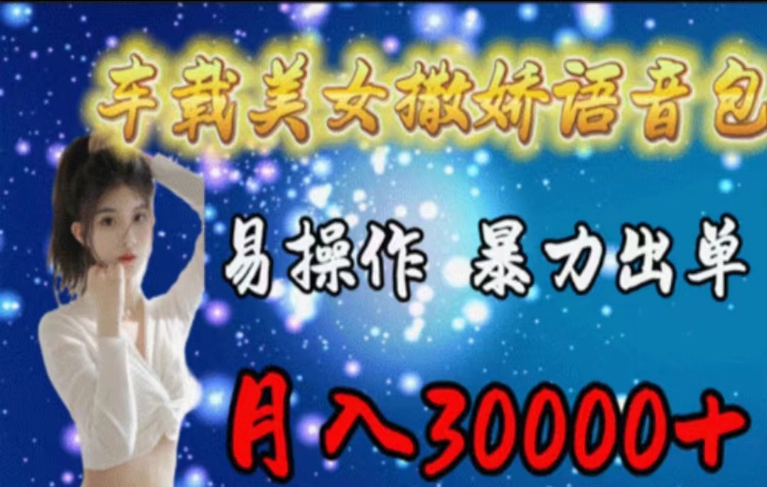 (11249期)车载美女撒娇语音包,执行就出单,月入3000+,小白看完课程就能马上实操-研习库