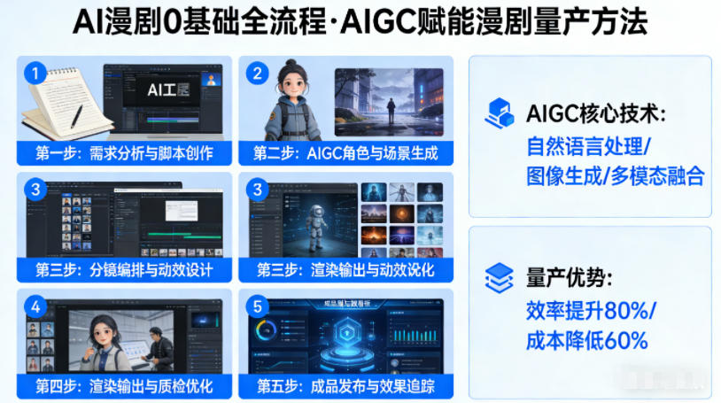 AI漫剧0基础全流程，快速掌握AIGC赋能的漫剧量产方法-研习库