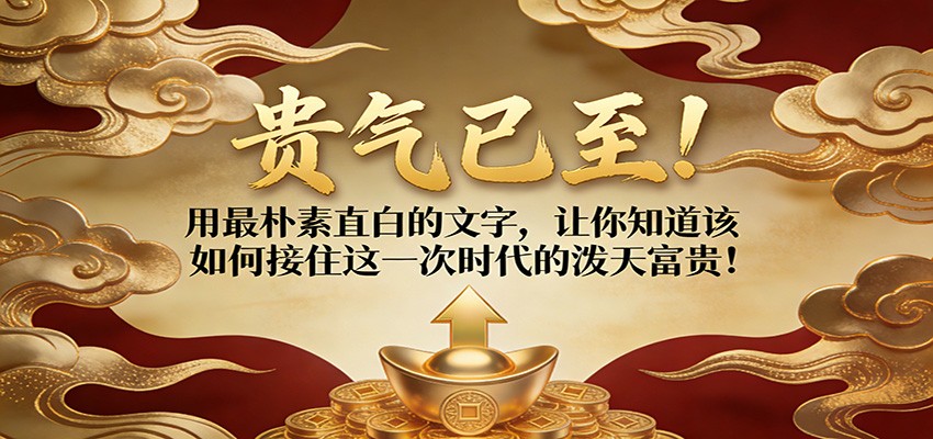 付费文章:贵气已至!用最朴素直白的文字,让你知道该如何接住这一次时代的泼天富贵! 付费文章:贵气已至!用最朴素直白的文字,让你知道该如何接住这一次时代的泼天富贵!