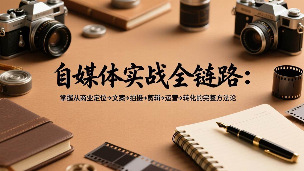 （17586期）自媒体实战全链路：掌握从商业定位→文案→拍摄→剪辑→运营→转化的完整方法论-研习库