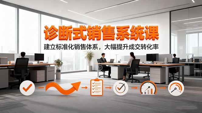 图片[1]-（16435期）诊断式销售系统课，建立标准化销售体系，大幅提升成交转化率-研习库