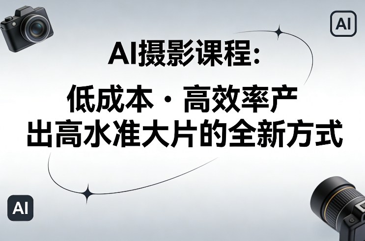 AI摄影课程，低成本高效率产出高水准大片的全新方式-研习库