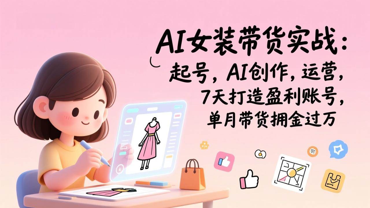 （17117期）AI女装带货实战班（更新）：起号，AI创作，运营，7天打造盈利账号，单月带货佣金过万-研习库