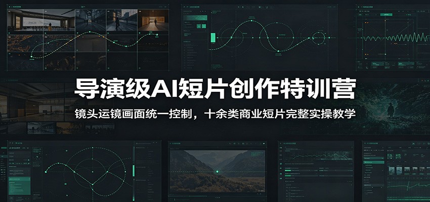 导演级AI短片创作特训营:镜头运镜画面统一控制,十余类商业短片完整实操教学(更新)-研习库