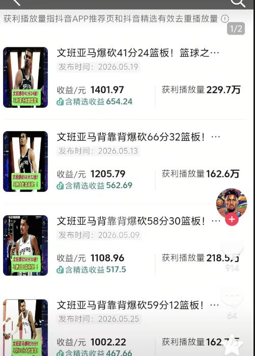 抖音8W粉丝博主的篮球人物深度解析解说教学,零门槛玩转伙伴计划与精选独家,单日稳定收益1k+-研习库