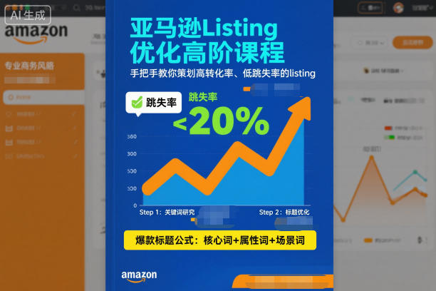 亚马逊Listing优化高阶课程,手把手教你策划高转化率、低跳失率的listing-研习库