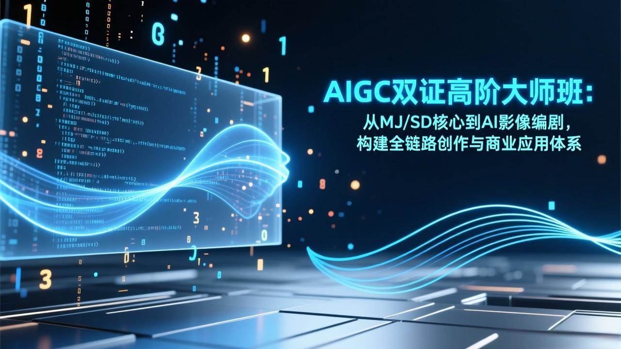 （17198期）AIGC双证高阶大师班：从MJ/SD核心到AI影像编剧，构建全链路创作与商业应用体系-研习库