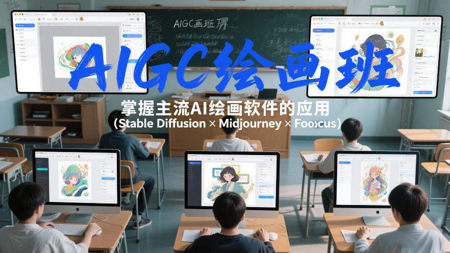 AIGC绘画班，掌握主流Ai绘画软件的应用（Stable Diffusion x Midjourney x Fooocus）-研习库