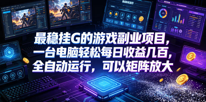低成本网游挂机项目,单号保底日入100左右,可矩阵放大!合法合规!-研习库