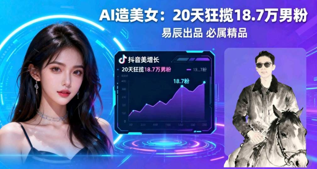 副业拆解:手把手教学用AI制作“氛围感”美女动图,在抖音引流男粉就这么简单-研习库