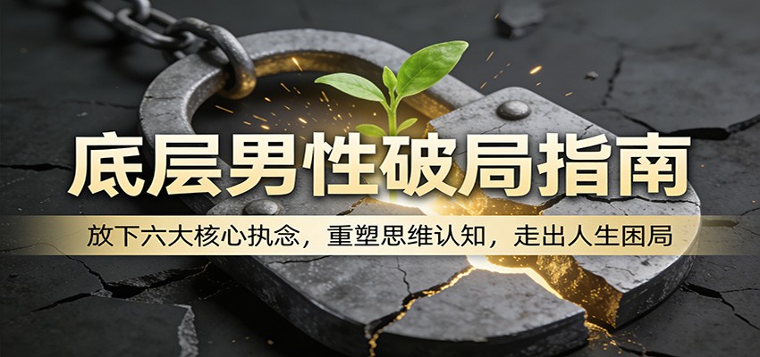 底层男性破局指南:放下六大核心执念,重塑思维认知,走出人生困局-研习库