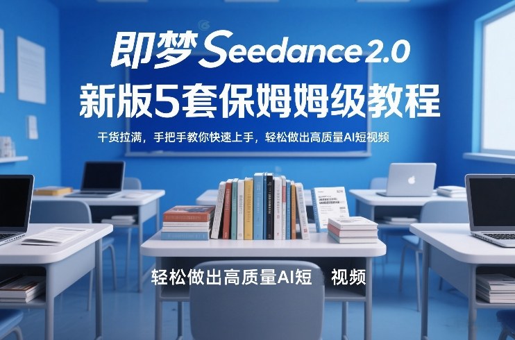 即梦Seedance2.0新版5套保姆级教程,干货拉满,手把手教你快速上手,轻松做出高质量AI短视频-研习库
