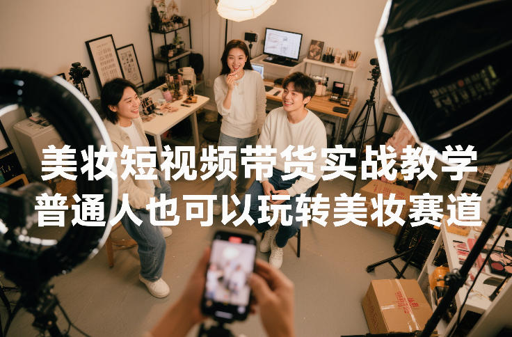 美妆短视频带货实战教学，普通人也可以玩转美妆赛道-研习库