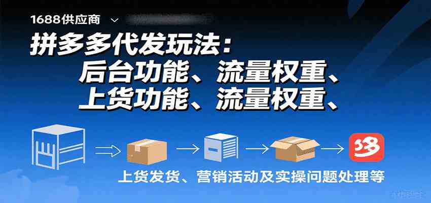 拼多多代发玩法:后台功能、流量权重、上货发货、营销活动及实操问题处理等-研习库