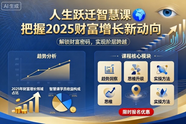 人生跃迁智慧课,把据2025财富增长新动向-研习库